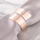 Anéis para Guardanapos de Metal Design Espiral Dourado 6 Peças Lenogue