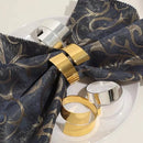 Anéis para Guardanapos de Metal Design Espiral Dourado 6 Peças Lenogue