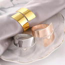 Anéis para Guardanapos de Metal Design Espiral Dourado 6 Peças Lenogue