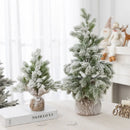 Árvore de Natal Artificial com Neve e Luzes Quentes de Mesa Lenogue