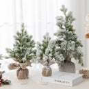 Árvore de Natal Artificial com Neve e Luzes Quentes de Mesa Lenogue