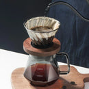 Bule de Café em Vidro Borossilicato com Coador Hario V60 para Preparo Lenogue