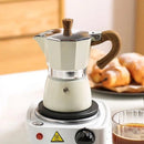 Cafeteira Moka de Alumínio com Cabo de Madeira para Café Espresso Lenogue