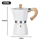Cafeteira Moka de Alumínio com Cabo de Madeira para Café Espresso Lenogue