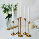 Candelabro Retrô de Metal para Velas e Decoração Clássica Lenogue