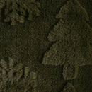 Capa de Almofada Natalina Plush Jacquard Floco de Neve Lenogue