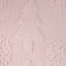 Capa de Almofada Natalina Plush Jacquard Floco de Neve Lenogue