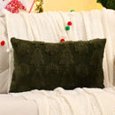Capa de Almofada Natalina Plush Jacquard Floco de Neve Lenogue