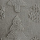 Capa de Almofada Natalina Plush Jacquard Floco de Neve Lenogue