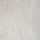 Capa de Almofada Natalina Plush Jacquard Floco de Neve Lenogue