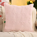Capa de Almofada Natalina Plush Jacquard Floco de Neve Lenogue