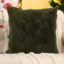 Capa de Almofada Natalina Plush Jacquard Floco de Neve Lenogue