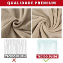 Capa de Cadeira de Jantar Suede Premium Impermeável Cinza Escuro Lenogue