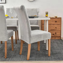 Capa de Cadeira de Jantar Suede Premium Impermeável Cinza Lenogue