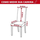 Capa de Cadeira de Jantar Suede Premium Impermeável Cinza Lenogue