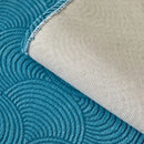Capa de Sofá Chenille Jacquard Azul Antiderrapante com Relevo Lenogue