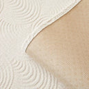 Capa de Sofá Chenille Jacquard Bege Antiderrapante com Relevo Lenogue