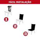 Capa para Cadeira de Jantar Semi-impermeável Cinza Claro Lenogue