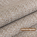 Capa para Sofá Algodão e Linho Antiderrapante Design Minimalista Caqui Lenogue