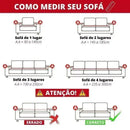 Capa para Sofá em Chenille Antiderrapante Azul Claro para Sala Lenogue
