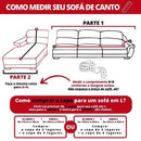 Capa para Sofá Jacquard Antiderrapante e Impermeável Cinza Lenogue