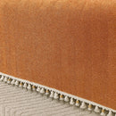 Capa para Sofá Laranja Chenille Chevron Universal com Cobertura Total Lenogue