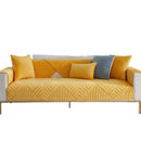 Capa para Sofá Plush Acolchoada Antiderrapante Impermeável Amarelo Lenogue