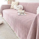 Capa para Sofá Rosa Chenille Chevron Universal com Cobertura Total Lenogue