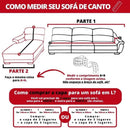 Capa para Sofá Suede Cinza Impermeável para Sala Lenogue