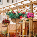 Cesta Suspensa Natalina com Luzes Led Multicoloridas Lenogue