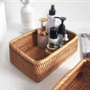 Cesto Organizador de Palha Rattan Feito à Mão para Decoração Natural Lenogue