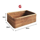 Cesto Organizador de Palha Rattan Feito à Mão para Decoração Natural Lenogue