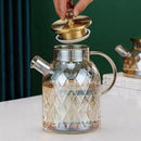 Chaleira de Vidro Borossilicato com Tampa Diamond Inox para Chá Lenogue