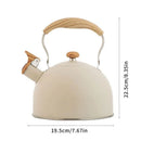 Chaleira Inox com Alça de Madeira e Apito para Fogão 2,5l Lenogue