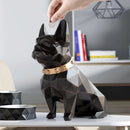 Cofrinho de Resina Buldogue Francês para Decoração de Mesa Lenogue