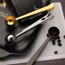 Colher Multifuncional para Café Inox com Prendedor de Embalagem Lenogue