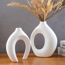 Conjunto com 2 Vasos Decorativos de Casal para Sala e Mesa Lenogue