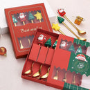 Conjunto de Talheres Inox Decorativos para Mesa de Natal 4 Peças Lenogue
