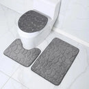 Conjunto de Tapetes Antiderrapantes 3 Peças para Banheiro Absorvente Lenogue