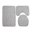 Conjunto de Tapetes Antiderrapantes 3 Peças para Banheiro Absorvente Lenogue