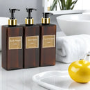 Conjunto Dispenser Refilável para Sabonete e Shampoo Lenogue
