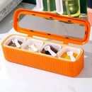 Conjunto Organizador de Temperos com Caixa e Garrafa para Cozinha Lenogue