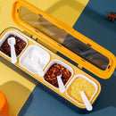 Conjunto Organizador de Temperos com Caixa e Garrafa para Cozinha Lenogue