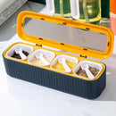 Conjunto Organizador de Temperos com Caixa e Garrafa para Cozinha Lenogue