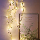 Cordão de Luzes Led Decorativo com Folhas Douradas Lenogue