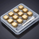 Cubos de Gelo de Aço Inox Dourado com Pegador Lenogue