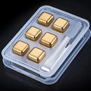 Cubos de Gelo de Aço Inox Dourado com Pegador Lenogue