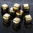 Cubos de Gelo de Aço Inox Dourado com Pegador Lenogue