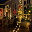 Decoração Natalina Papai Noel com Escada Iluminada de 3m Lenogue