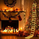 Decoração Natalina Papai Noel com Escada Iluminada de 3m Lenogue